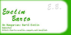 evelin barto business card