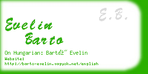 evelin barto business card